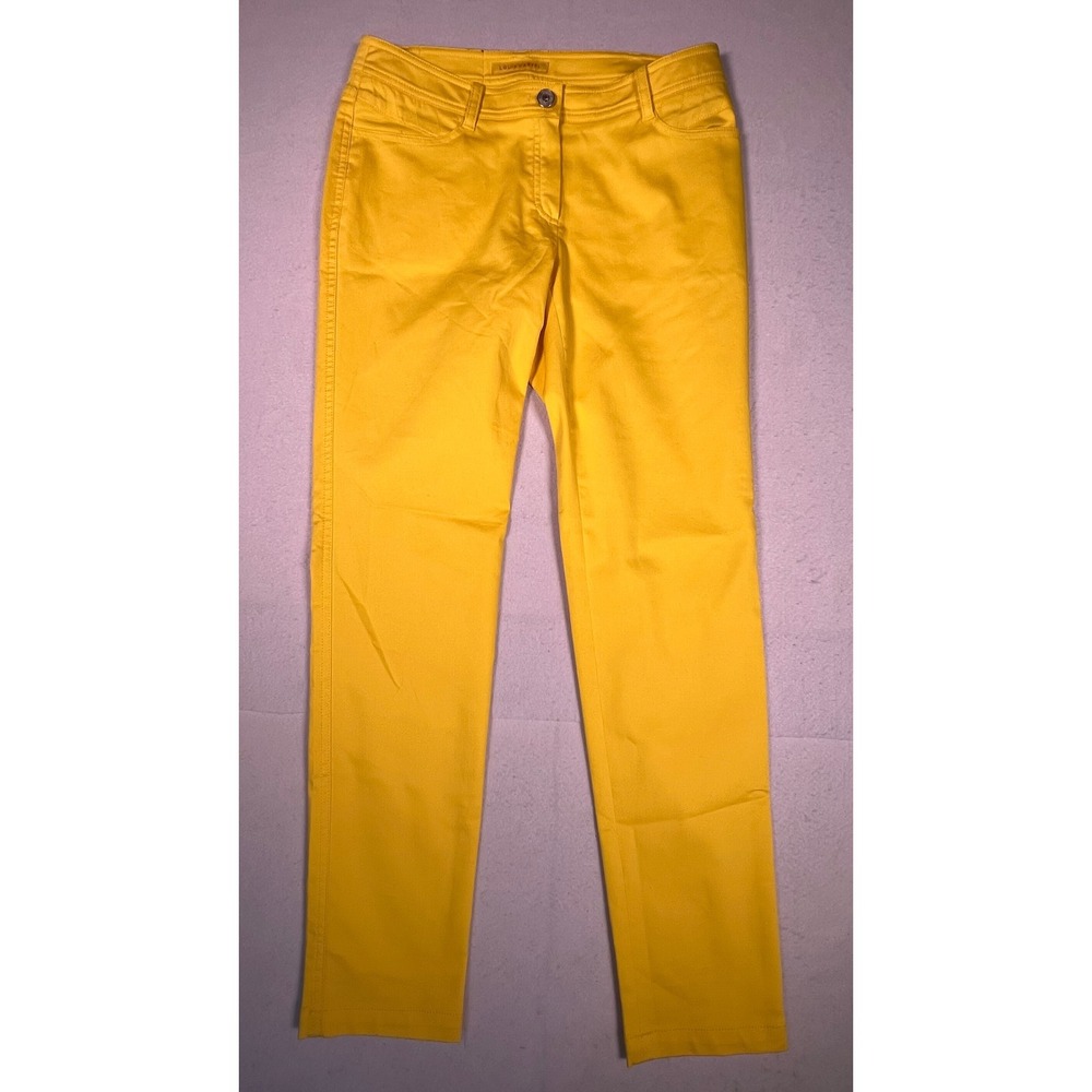 Louis Castel Slim Pants Womens 67cm Yellow / Excellent